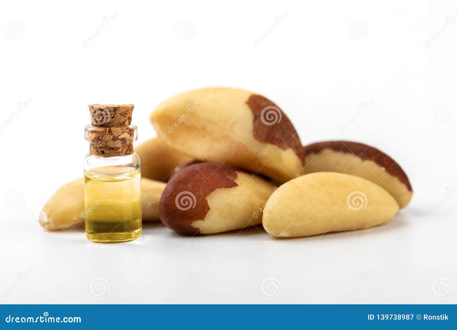 Brazil Nut Oil Isolated On White Stock Image Image of bottle, health