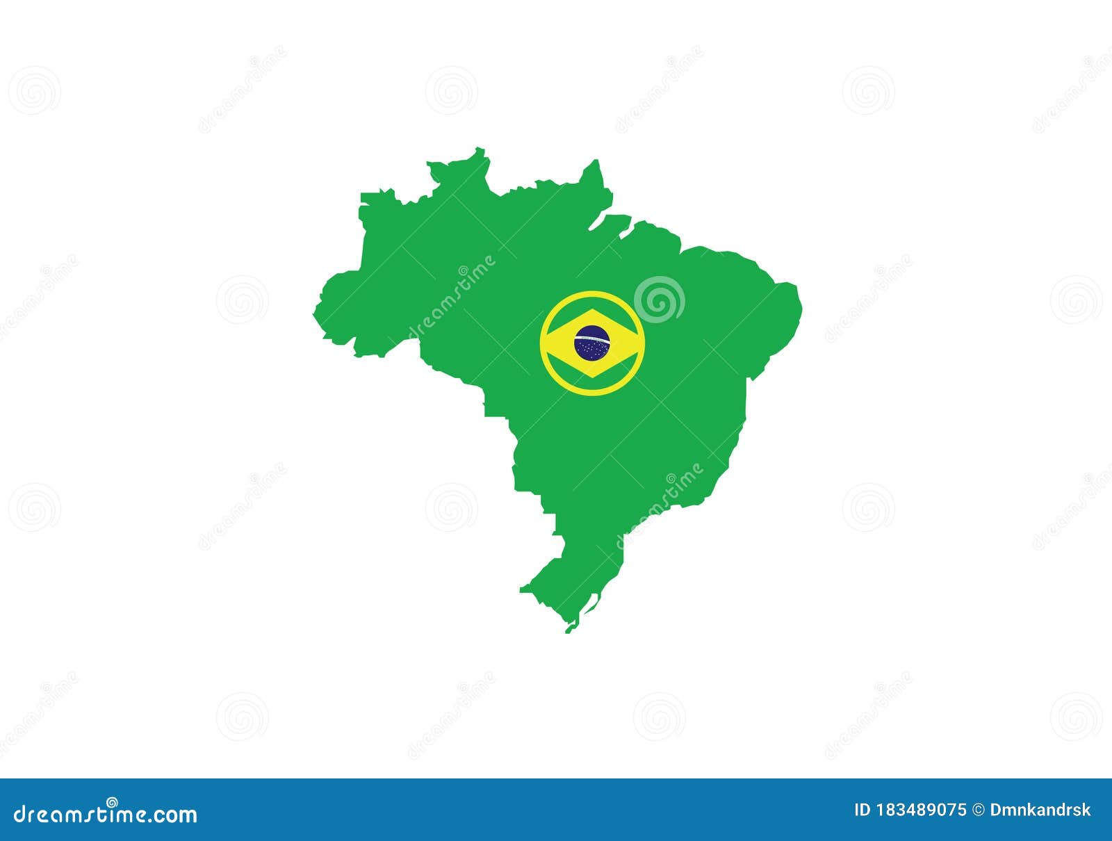 Brazil Outline Map Country Shape State Borders Stock Vector - Illustration  of element, frame: 183489075