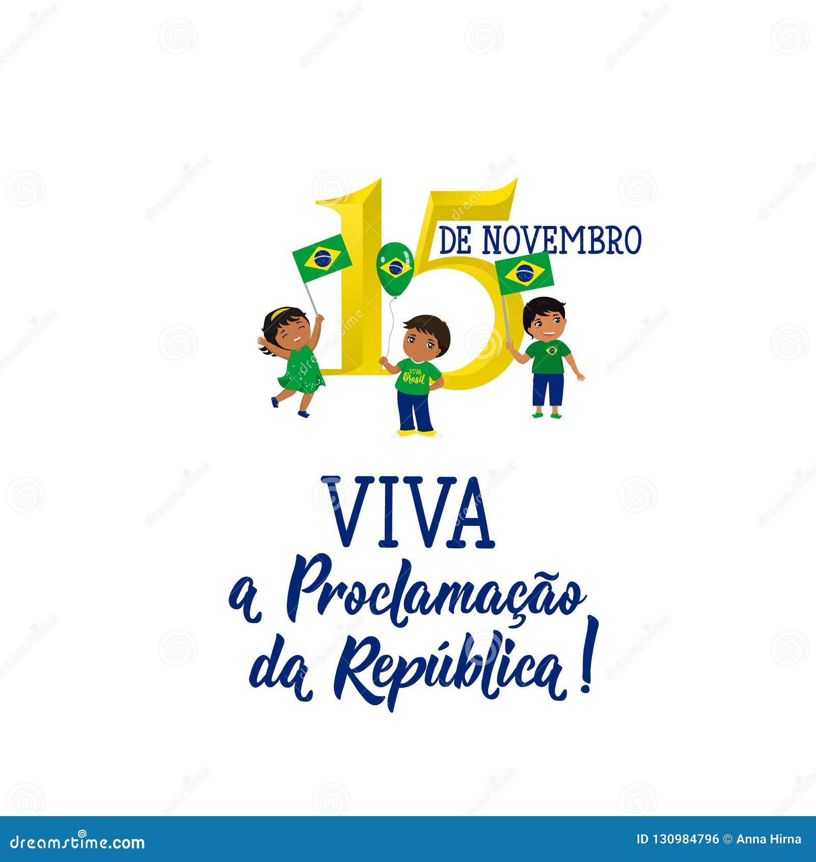 Brazil Greeting Text 15 De Novembro Proclamacao Da Republica Translate  November 15 Proclamation Day Of The Republic In Brasil Vector Illustration  Stock Illustration - Download Image Now - iStock