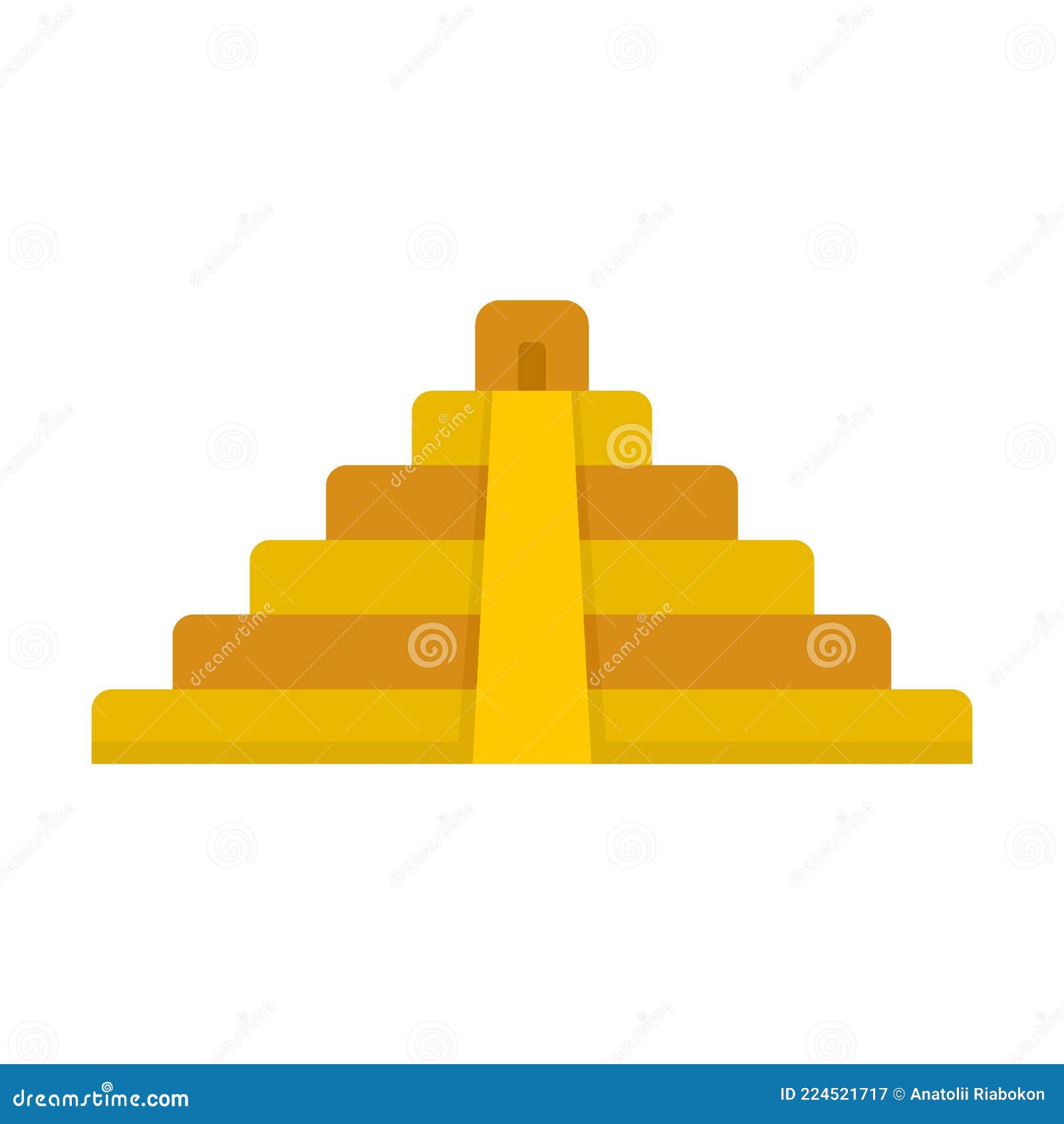 Brazil Pyramid Icon Flat Isolated Vector Stock Vector - Illustration of ...