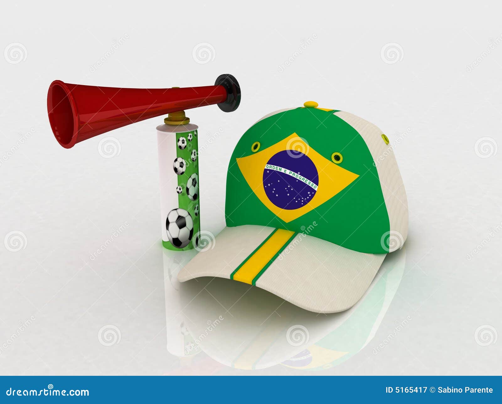 Brazil soccer hat stock illustration. Illustration of support 5165417