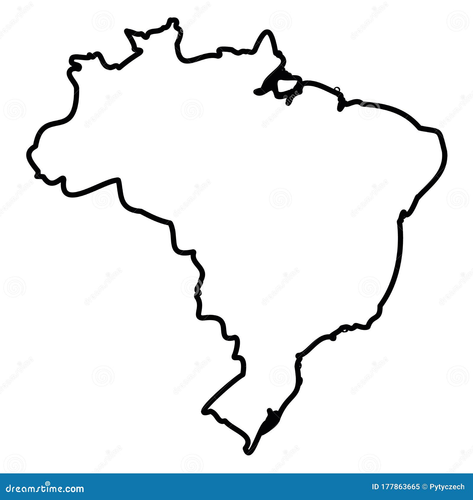 Brazil Border Map