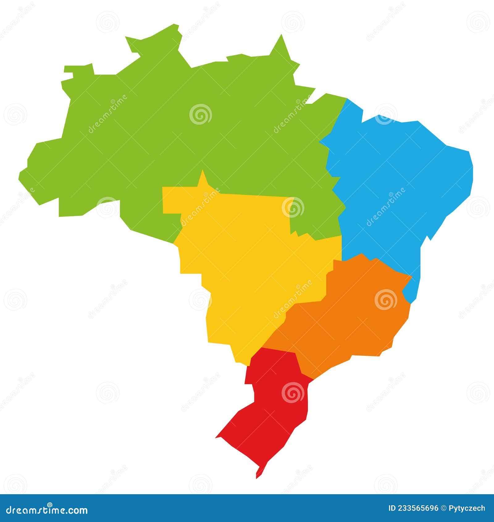 brazil -  map of regions