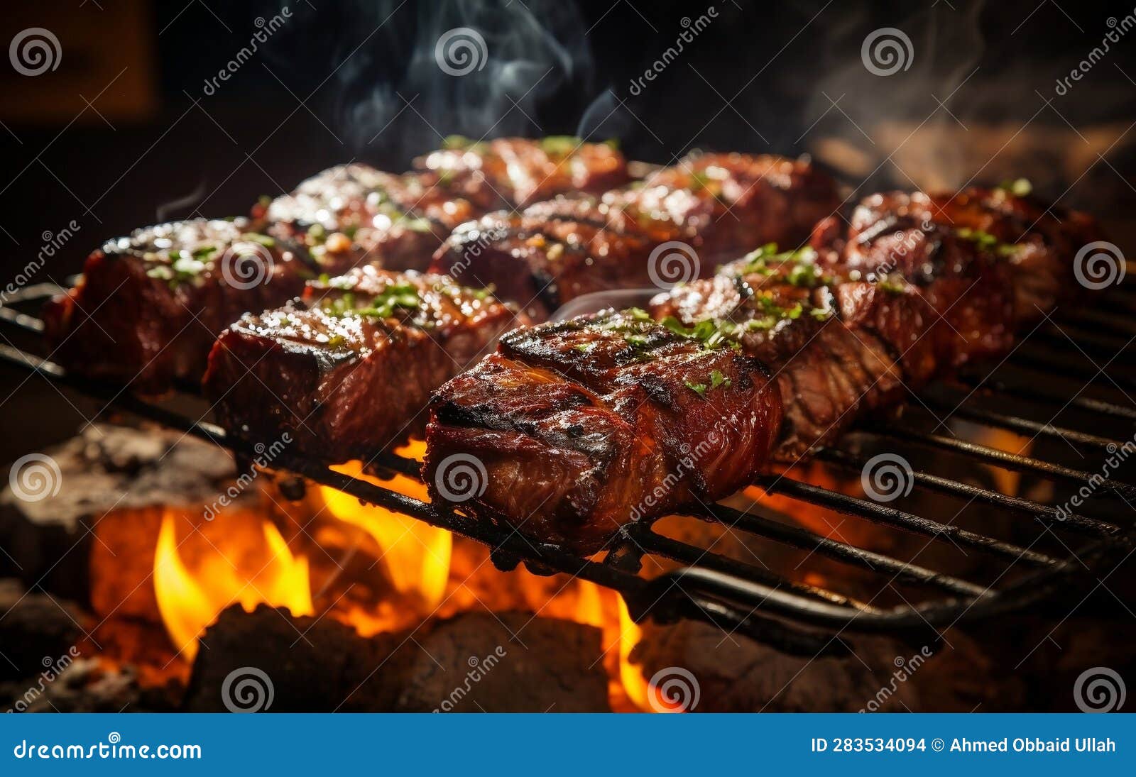 Brazilian Barbecue Delight. Generative AI Stock Illustration Illustration of flavorful