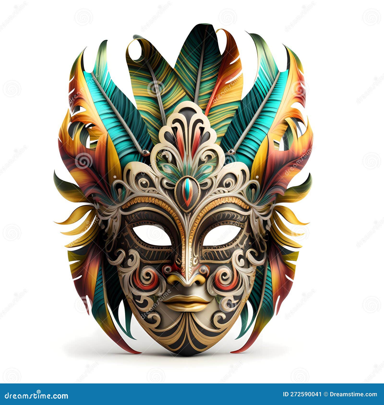 Brazilian Carnival Mask. Generative AI Stock Illustration - Illustration of  festival, brazilian: 272590041