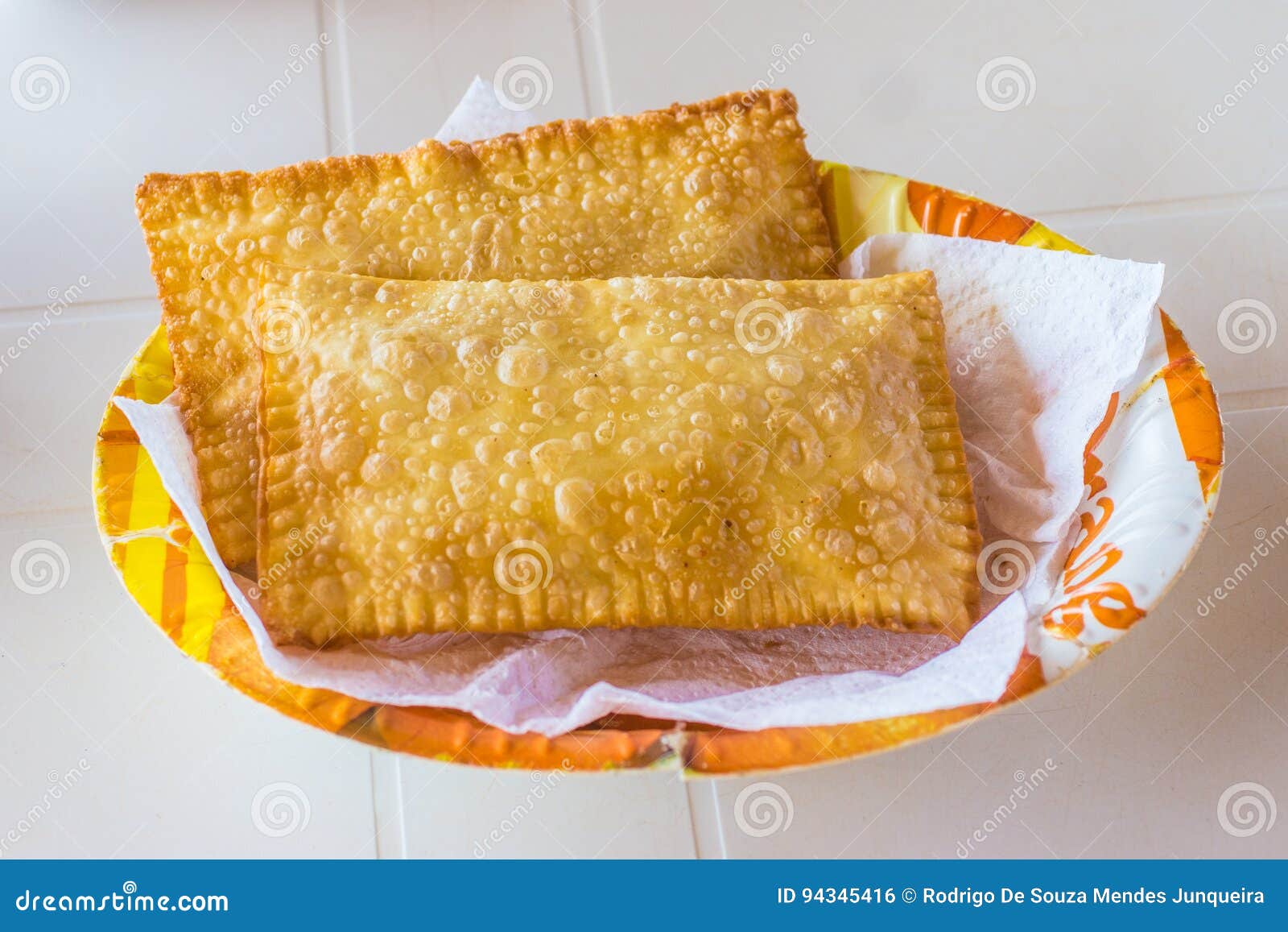 Brazilian Cheese Pastel stock photo. Image of appetizer 94345416