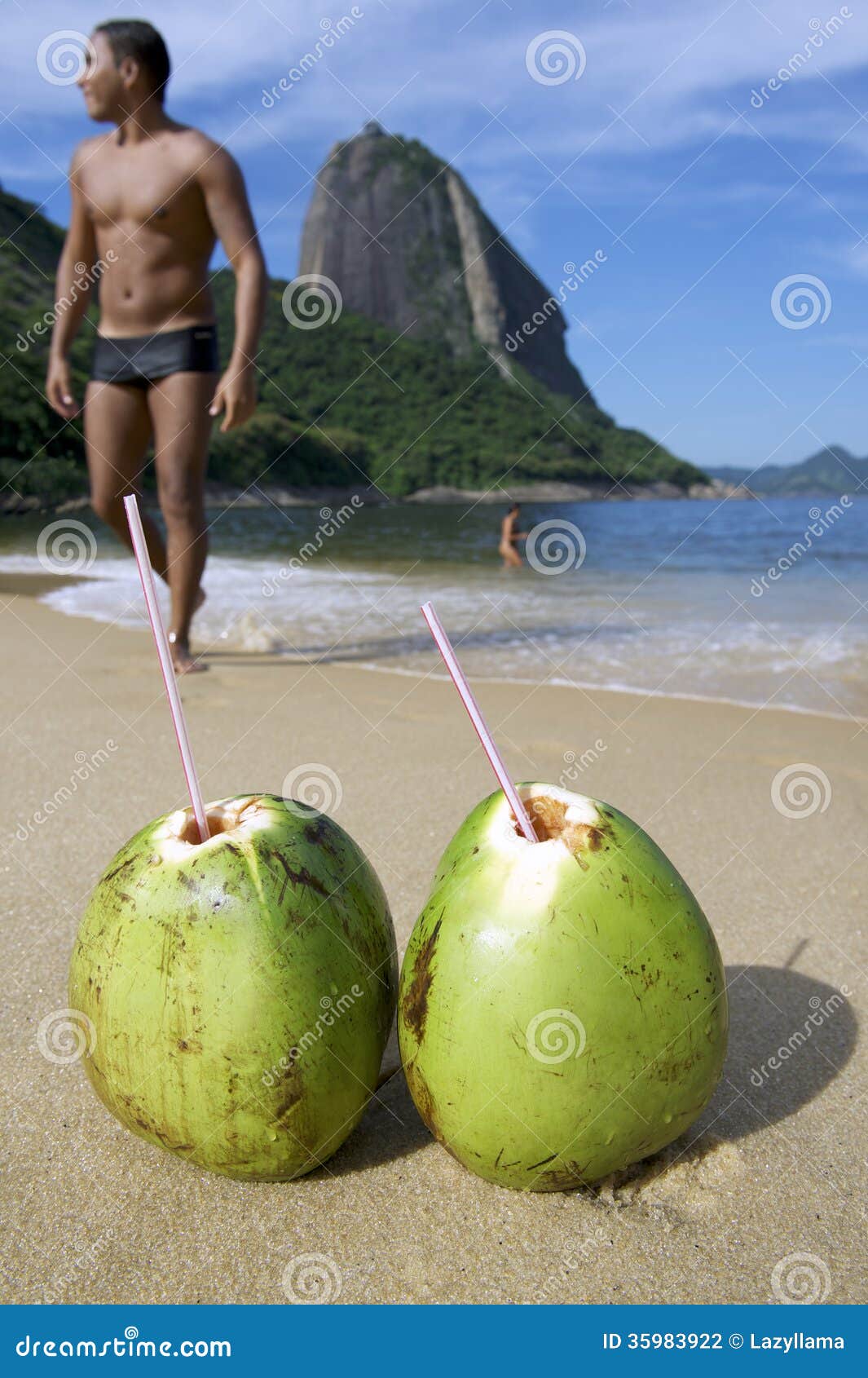 brazilian coco gelado beach rio de janeiro