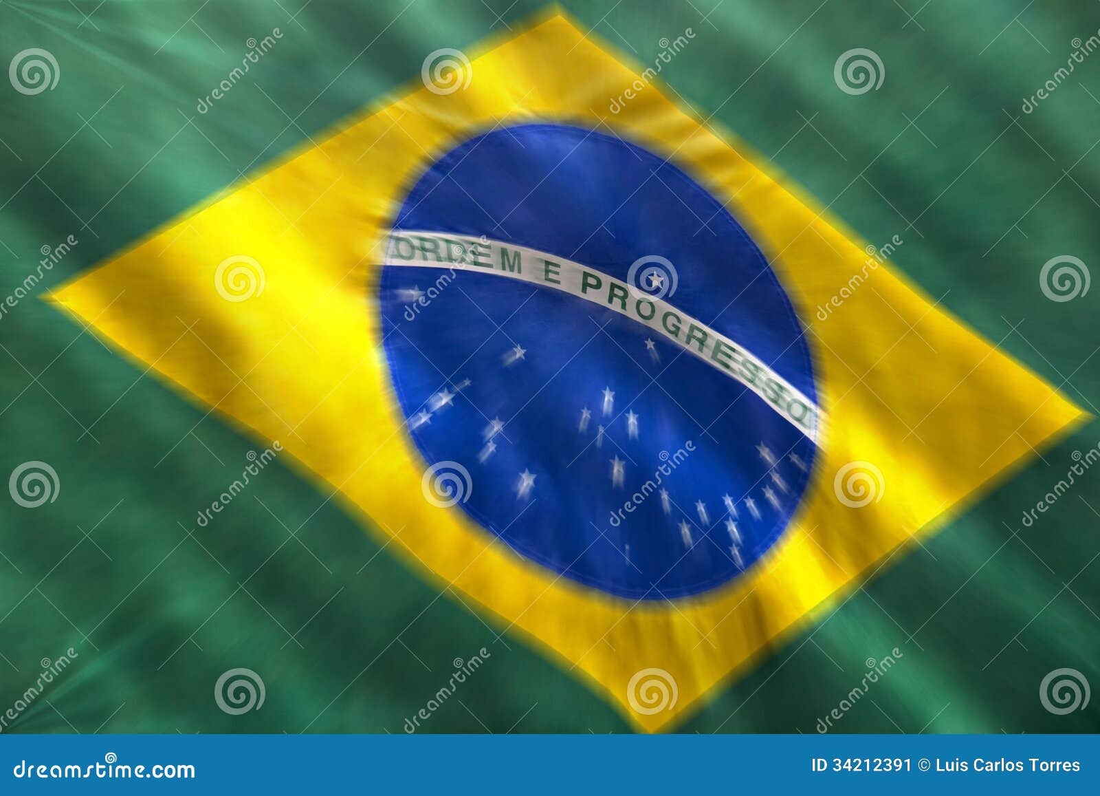 Brazilian Flag Zoom Blurred Stock Image Image of national, flag 34212391