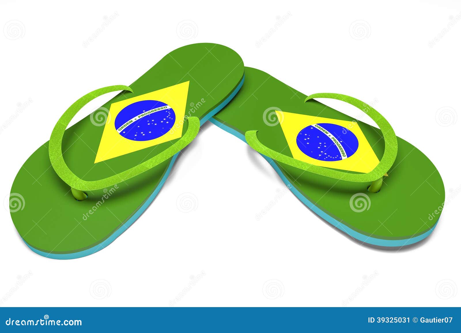 Brazilian flip flops stock illustration. Illustration of summer - 39325031