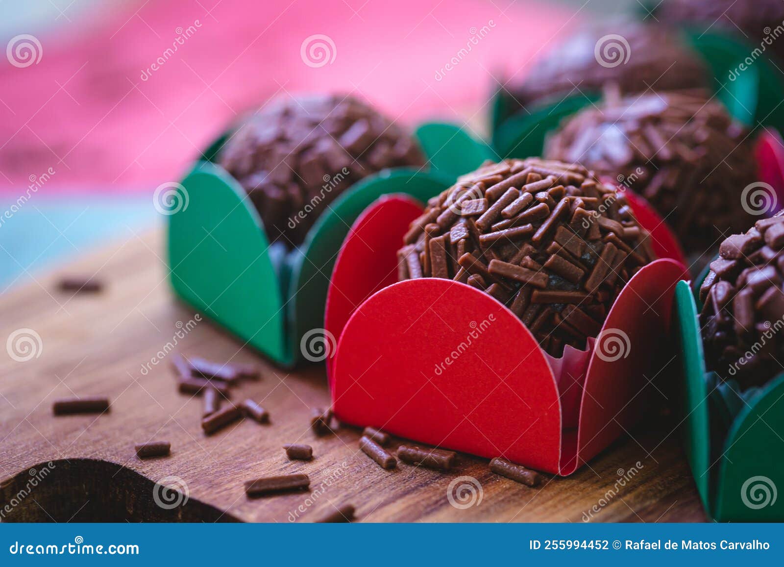 brazilian gourmet brigadeiro in close-up photography. brazilian food, dessert.