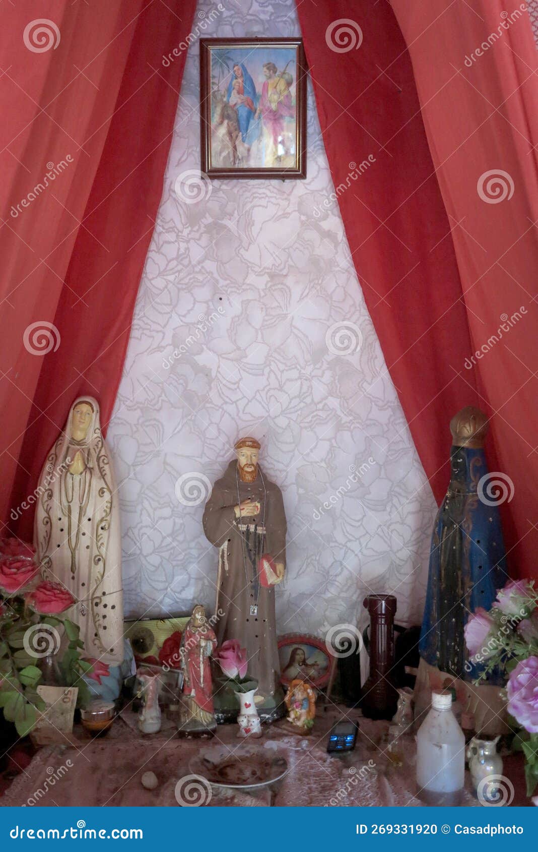 Brazilian Religious Altar Mixing Elements of Umbanda, Candomble and ...