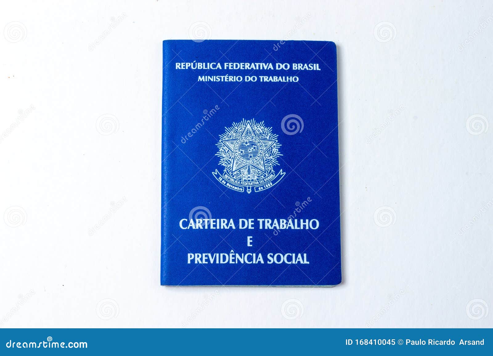 brazilian security work permite, carteira de trabalho brasileira, inss. fundo branco, centralizada