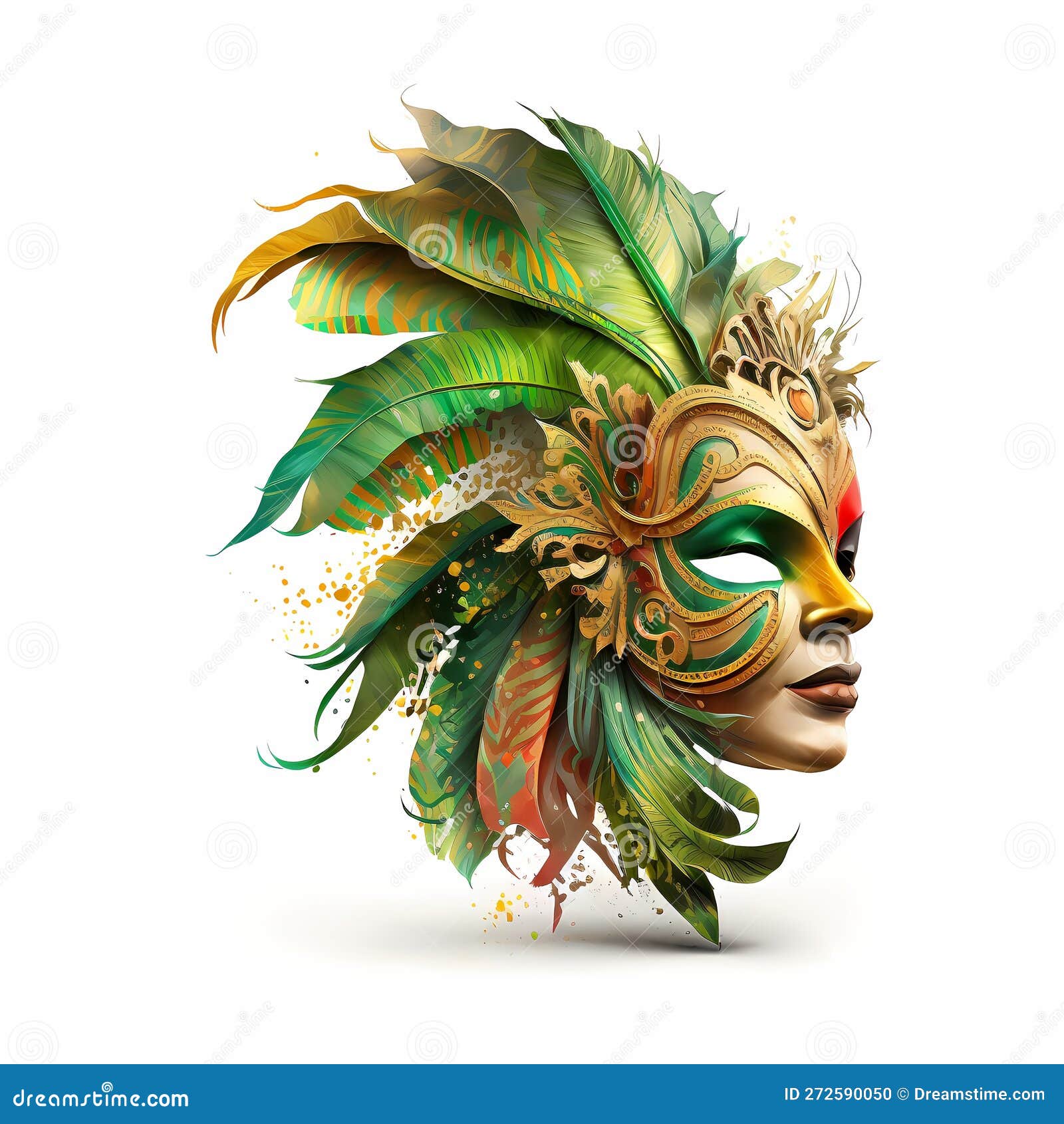 Brazilian Carnival Mask. Generative AI Stock Illustration - Illustration of  celebration, celebrate: 272590050