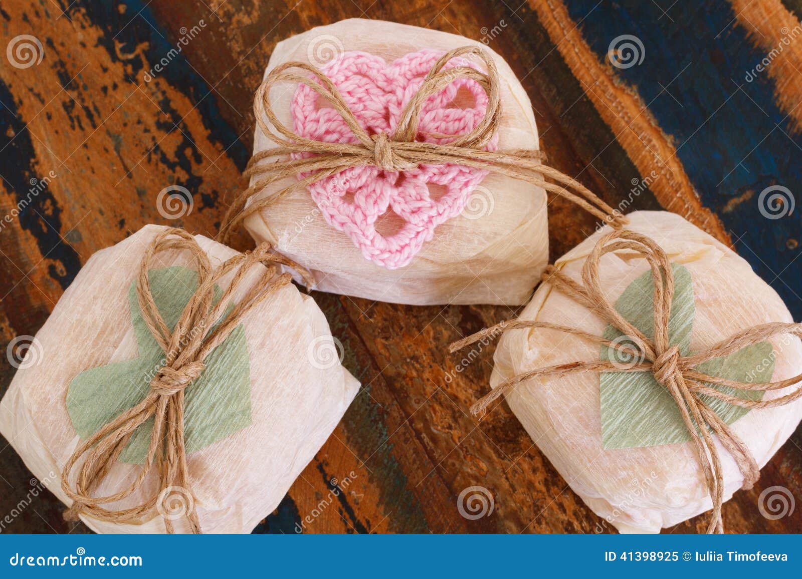 brazilian wedding sweet bem casado with crochet and paper heart