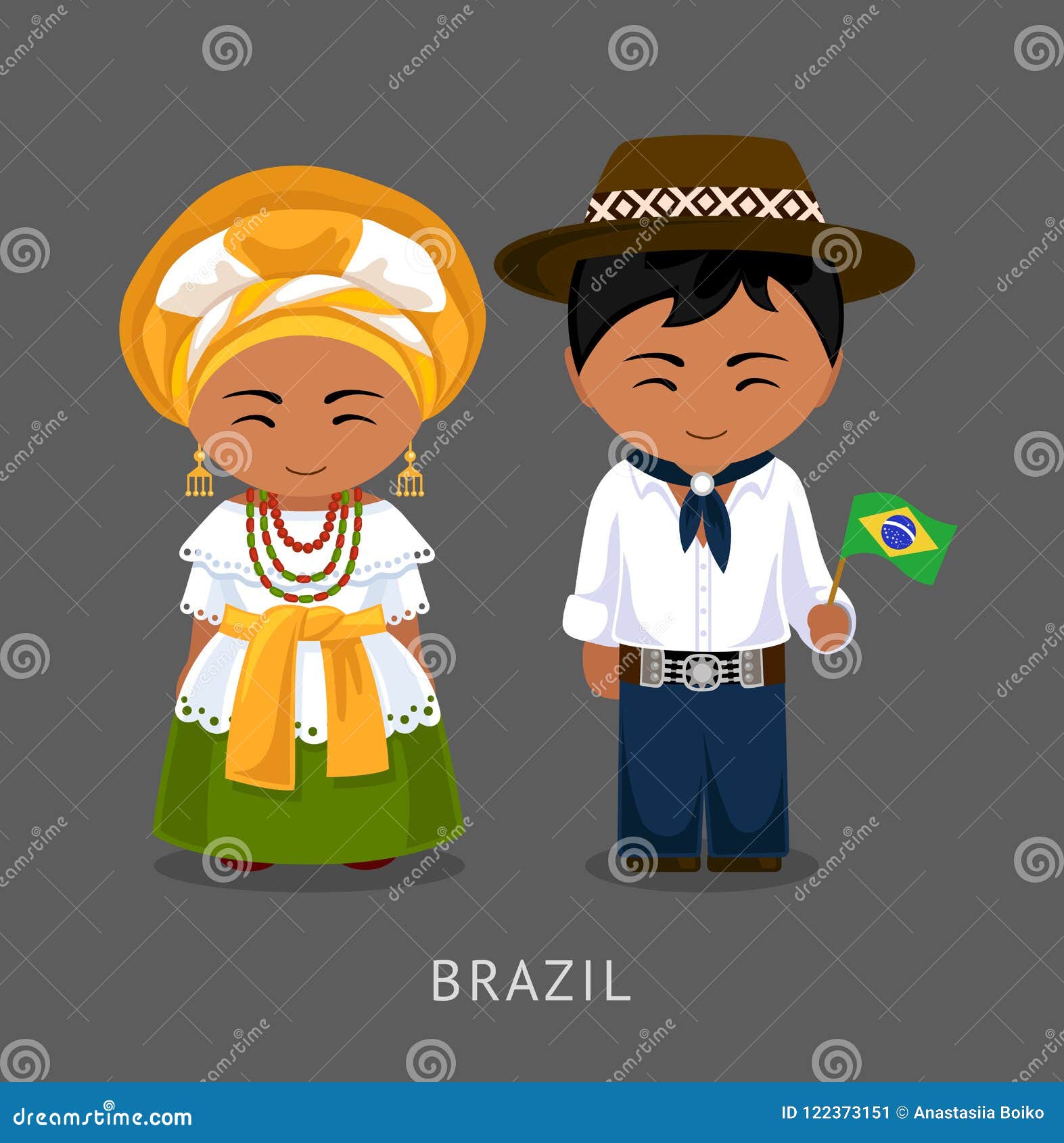 Brazilians in National Dress with a ...