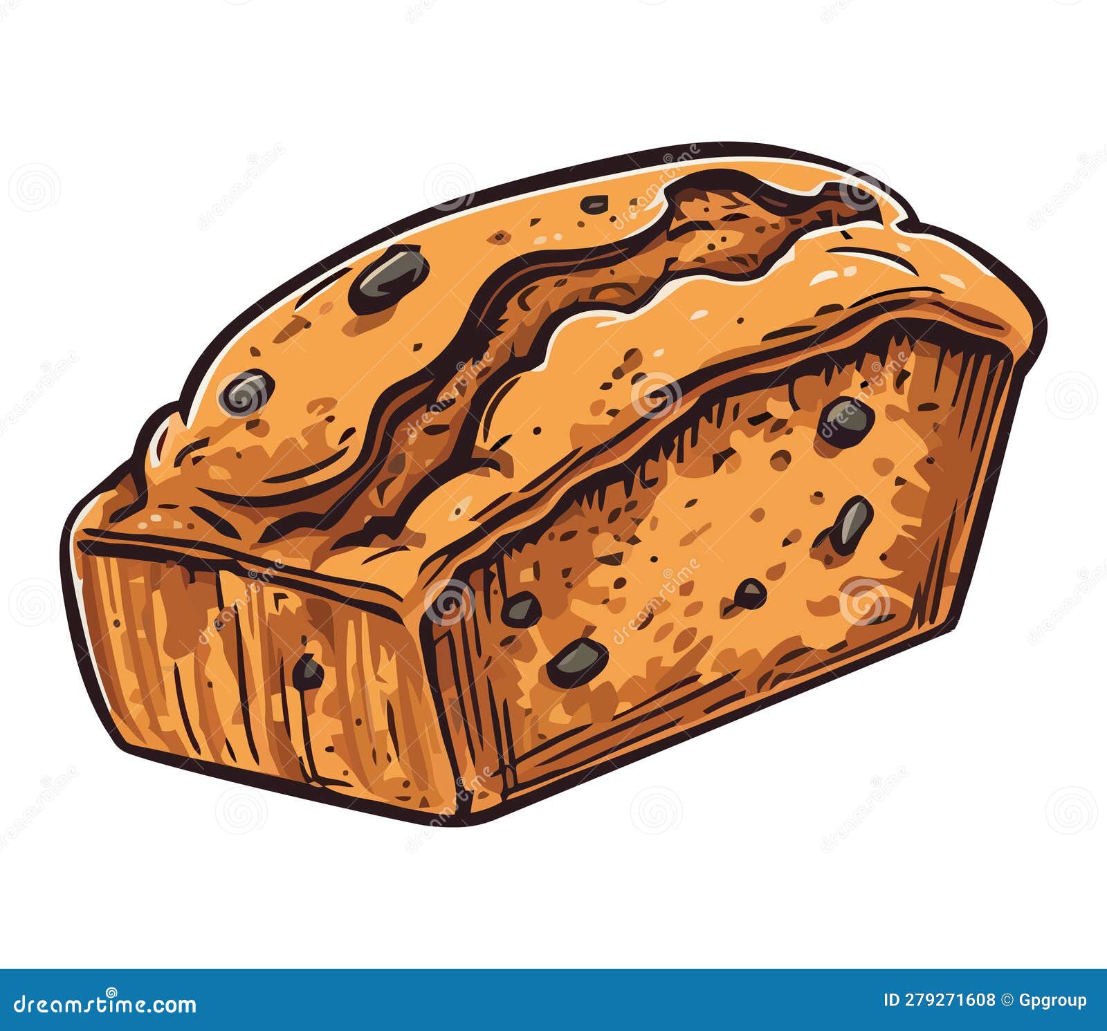 Bread baked with love stock vector. Illustration of freshness 279271608