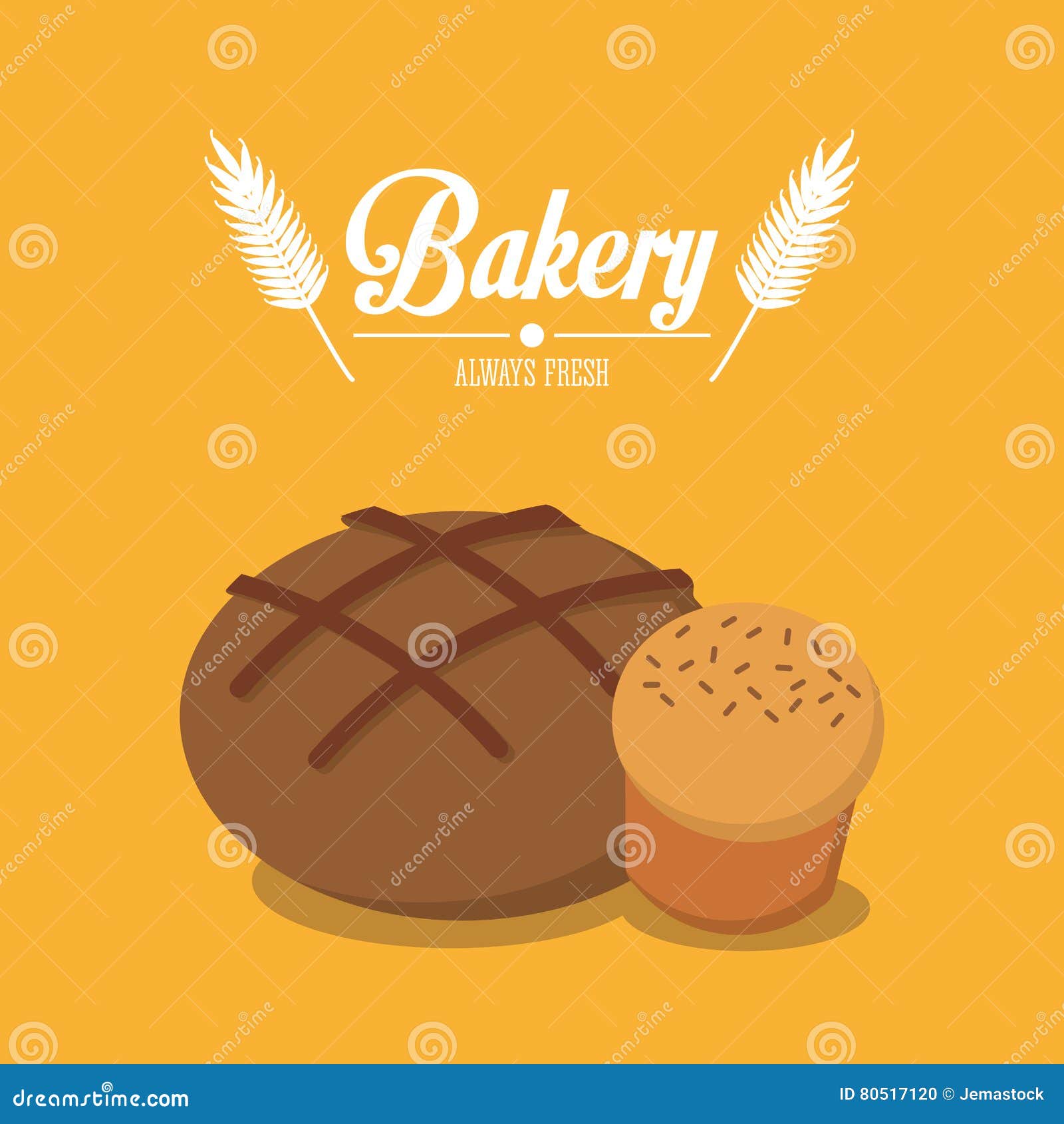 Bread of bakery design stock vector. Illustration of restaurant 80517120