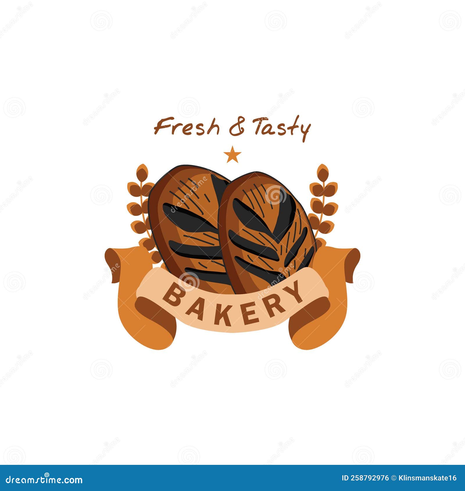 Bread and Bakery Logo Label Template Vector Design Stock Vector