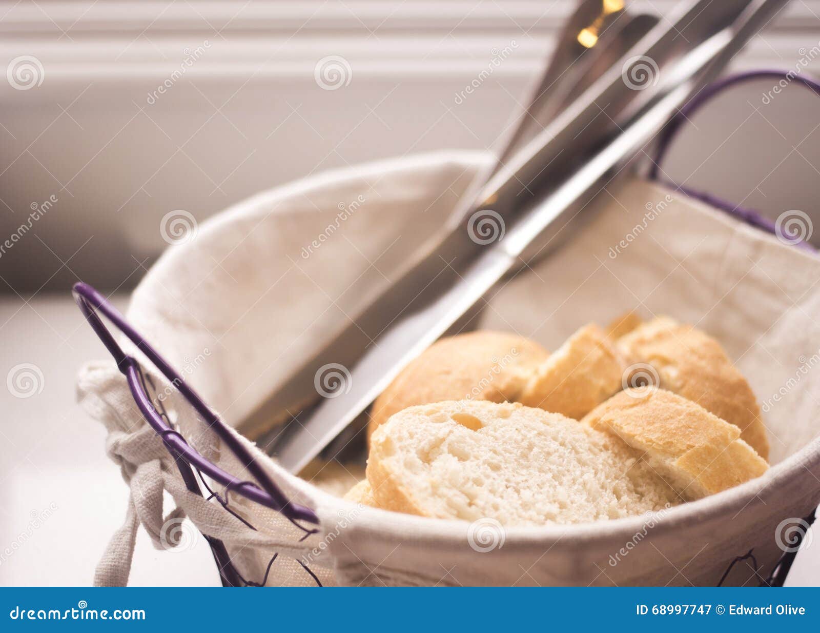 Bread Basket in Restaurant Cafe Stock Image Image of bake, health