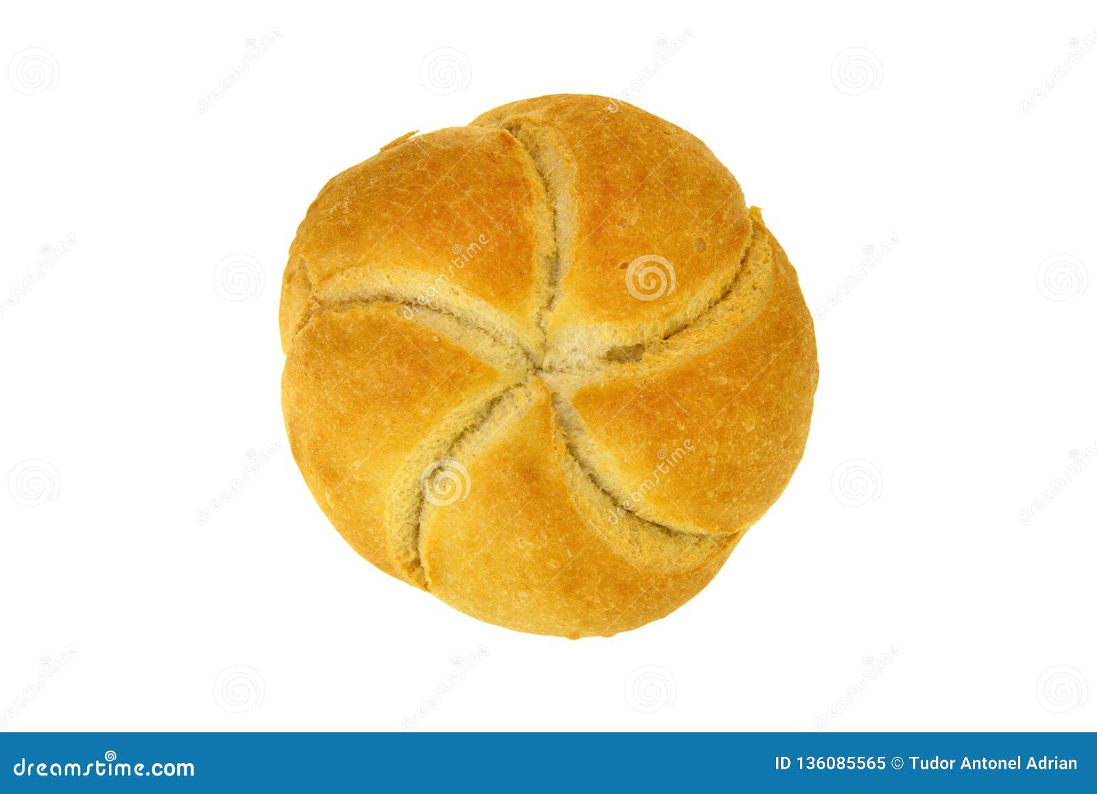 Bread bun isolated stock image. Image of isolated, food 136085565