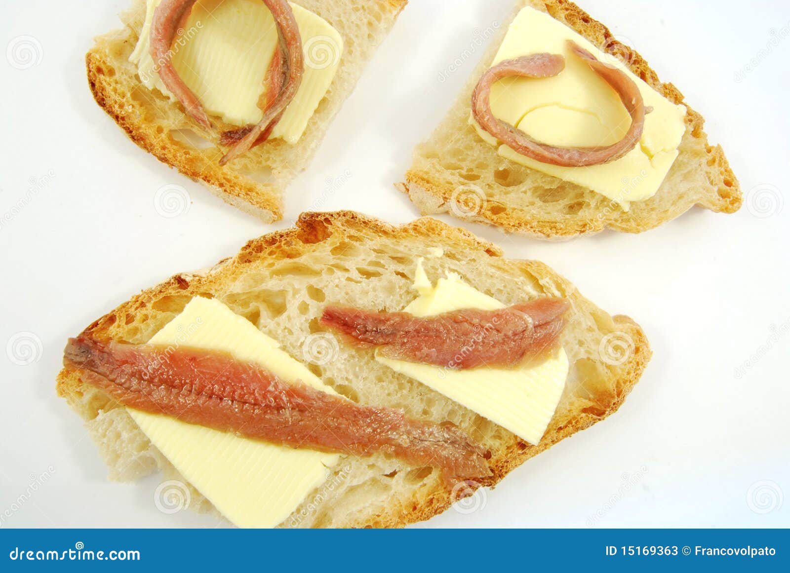 Bread, Butter and Anchovies Stock Image Image of anchovy, olive 15169363