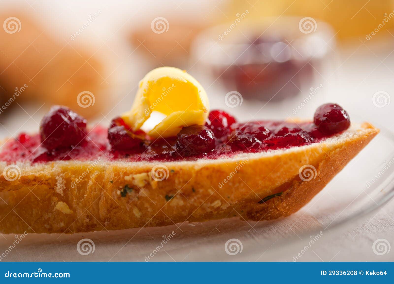 Bread butter and jam stock photo. Image of nutrition 29336208