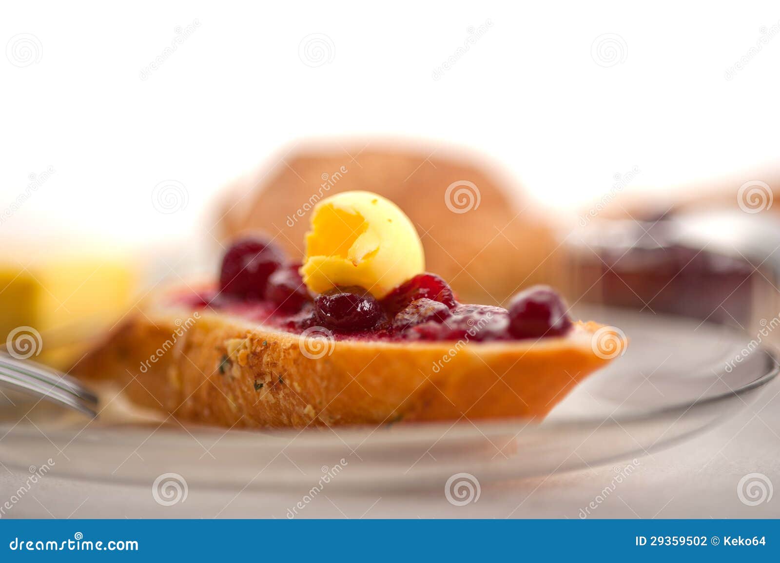 Bread butter and jam stock photo. Image of healthy, morning 29359502
