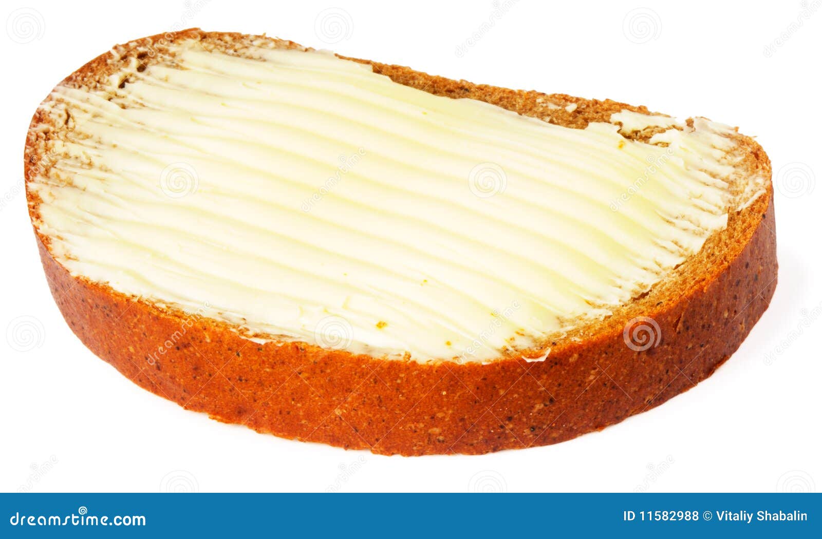Bread and Butter Over White Stock Photo Image of sliced, white 11582988