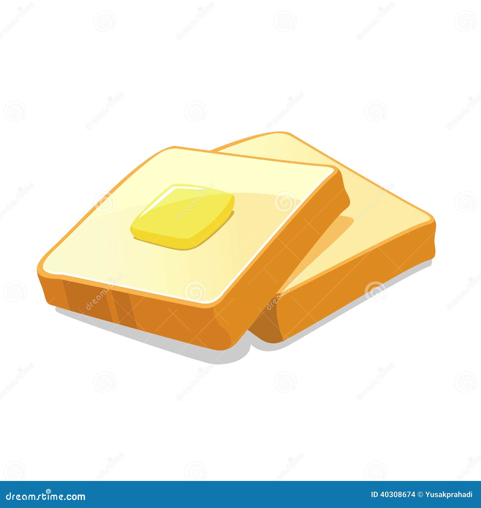 Bread and Butter stock vector. Illustration of loaf, golden 40308674