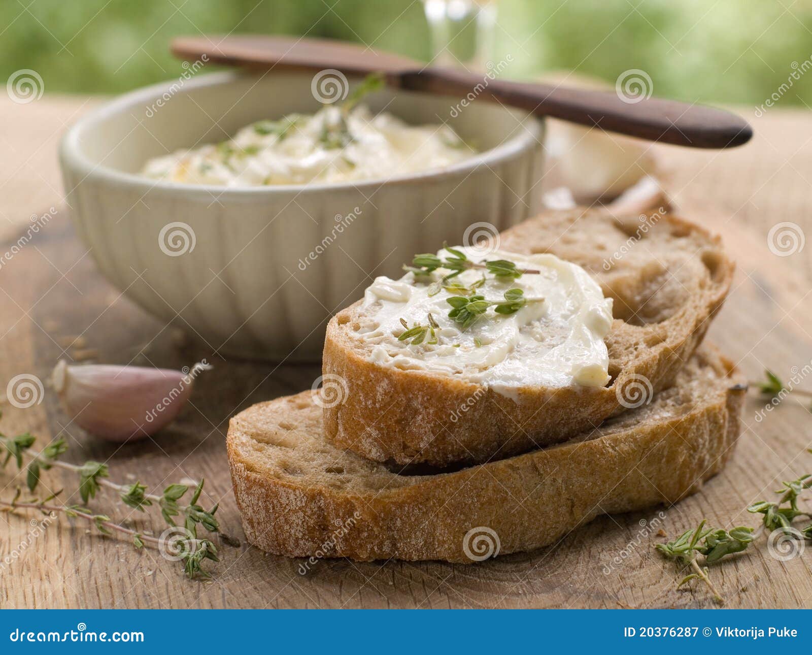 Bread with cheese dip stock image. Image of snack, gourmet 20376287