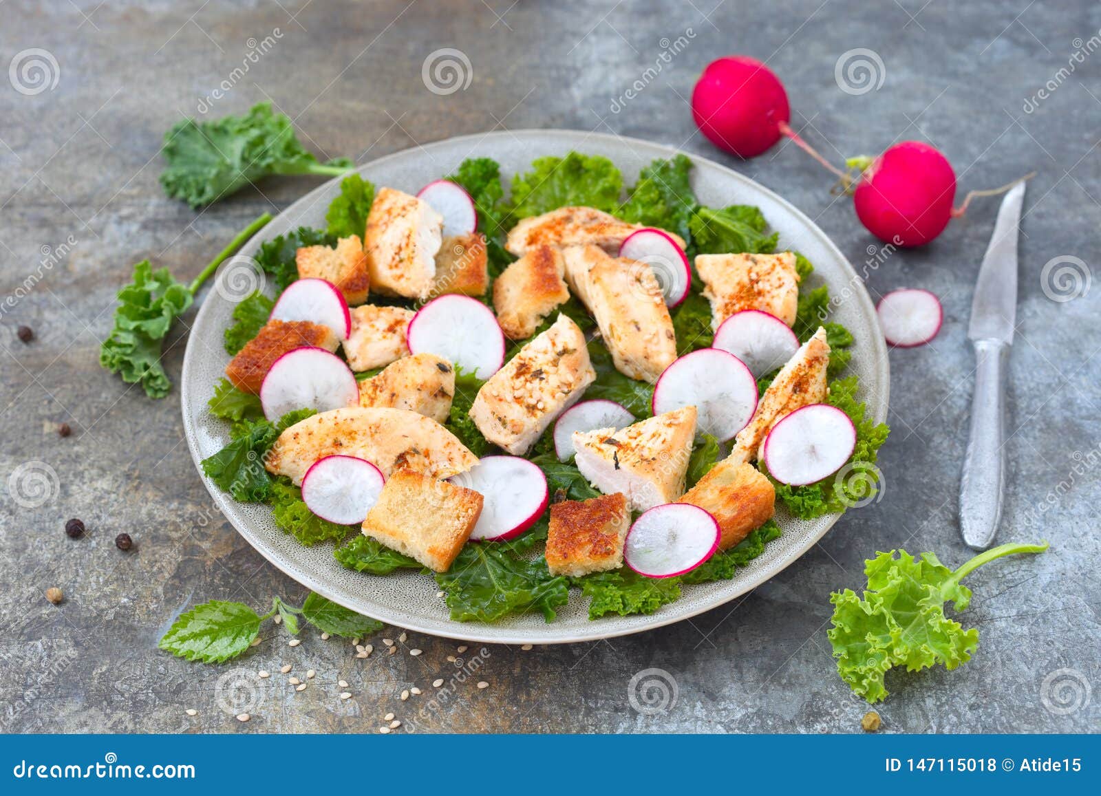 Bread crumb salad stock photo. Image of toasted, food 147115018