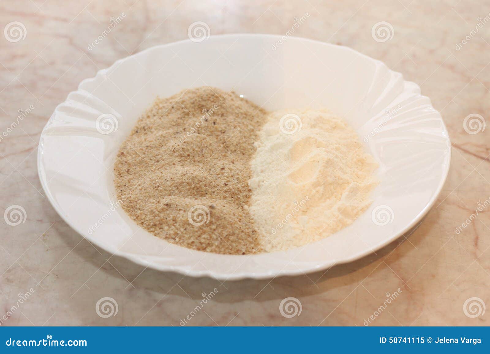 Bread crumbs and flour stock image. Image of flour, frying 50741115