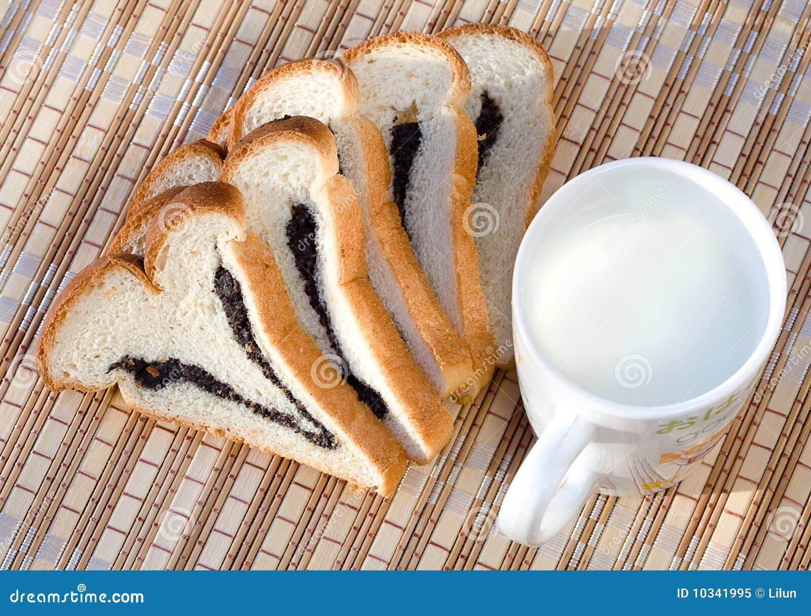 Bread and cup of milk stock image. Image of culture, brown 10341995