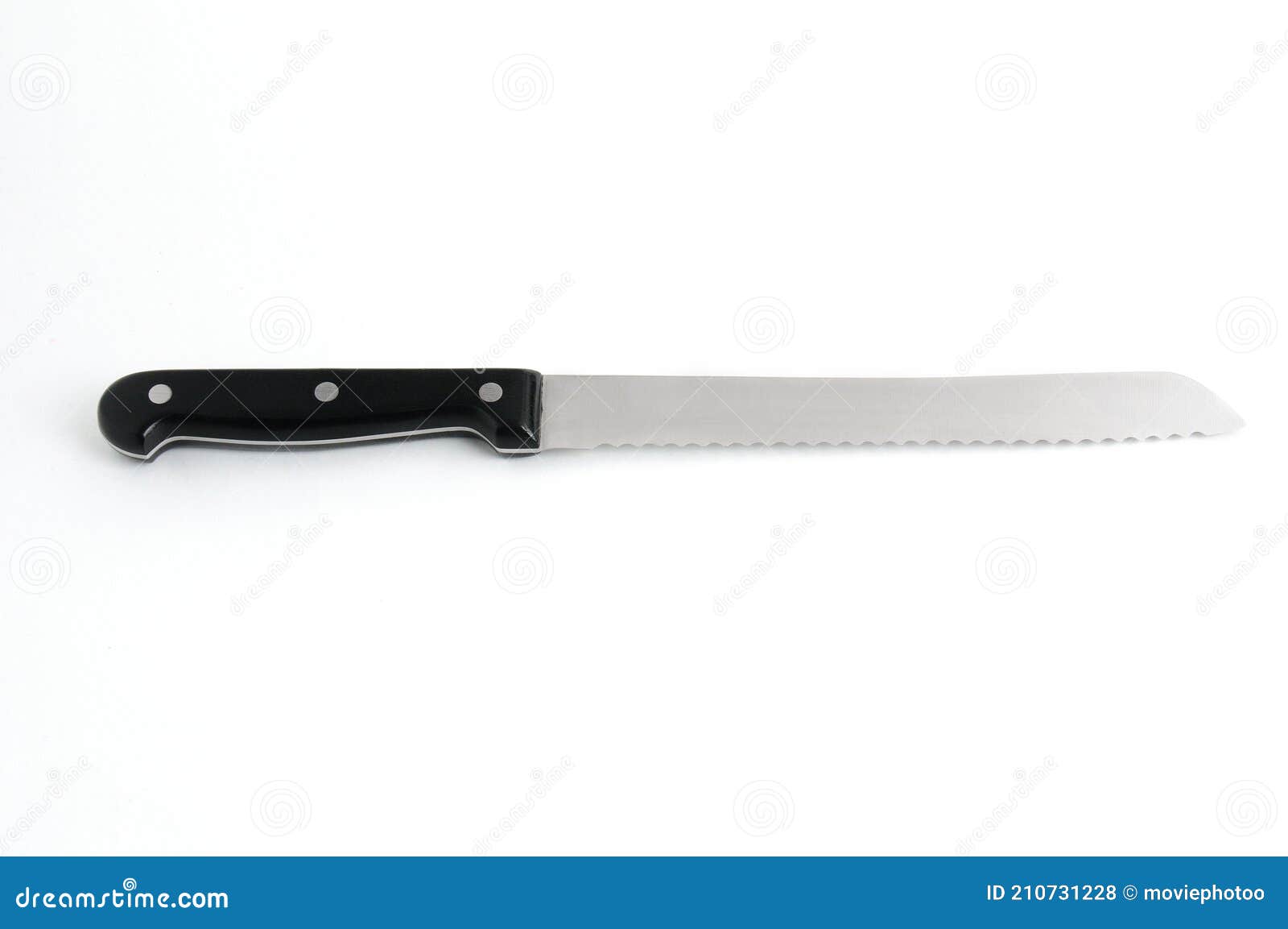 Knife for Cutting Bread on a White Background Stock Photo Image of preparation, butcher 210731228