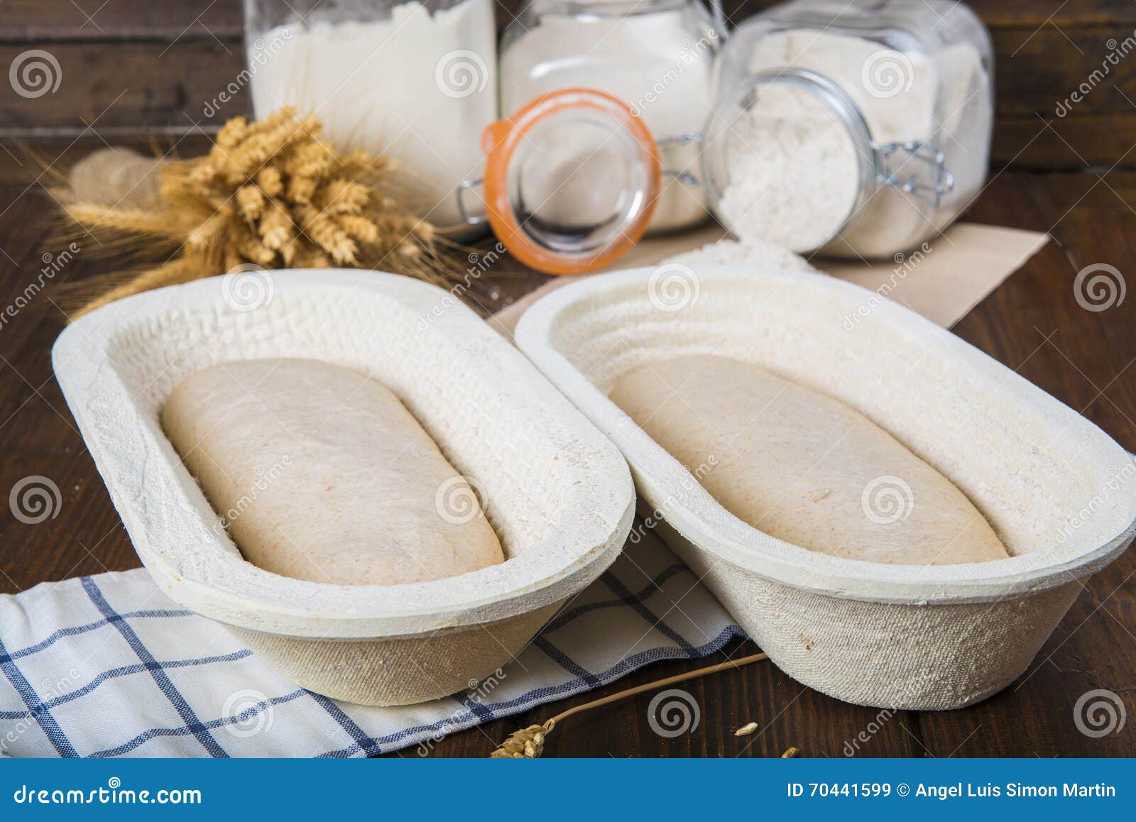 Bread Dough in the Fermentation Basket Stock Image Image of leavened, dough 70441599