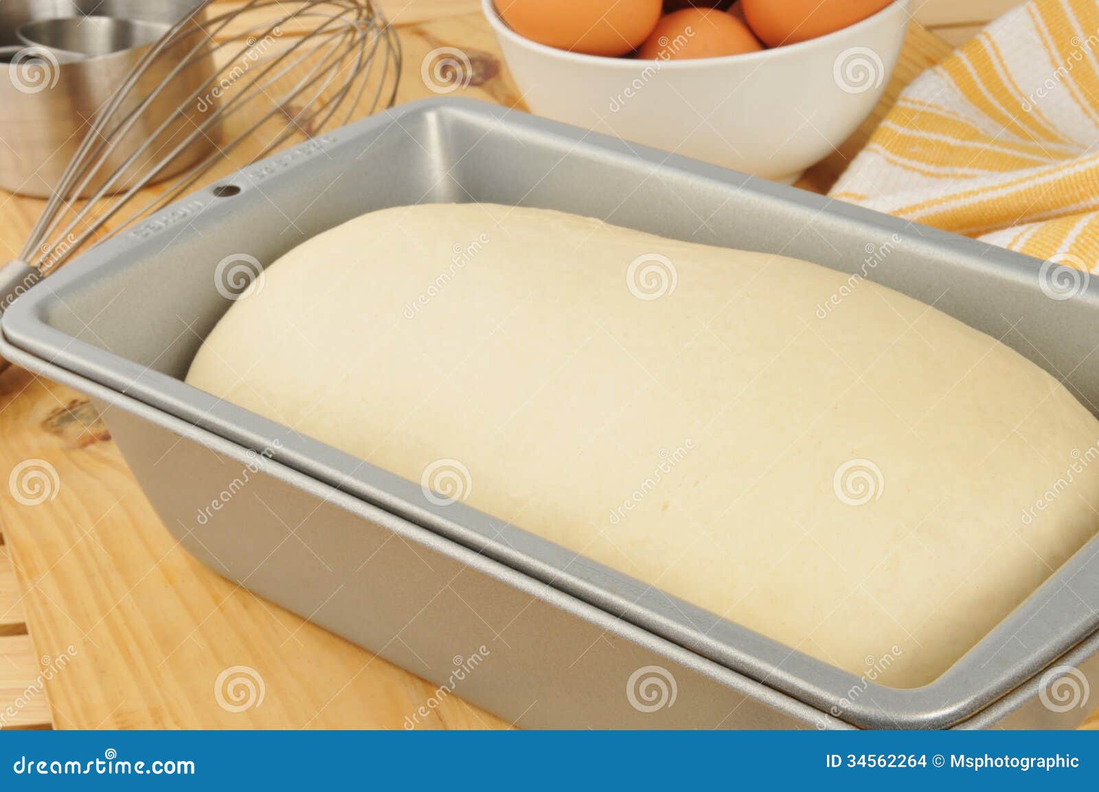 Bread dough rising stock photo. Image of dough, baking 34562264