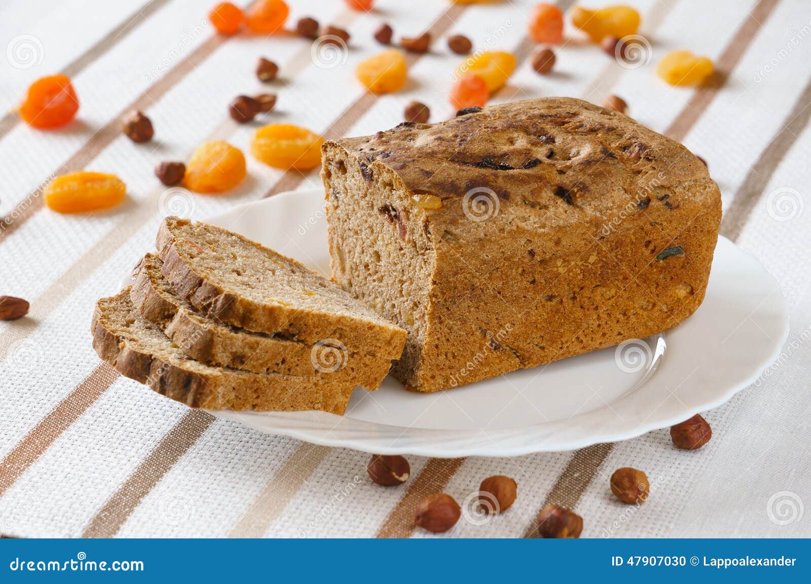 Bread with dried fruits stock photo. Image of dried, spoons 47907030