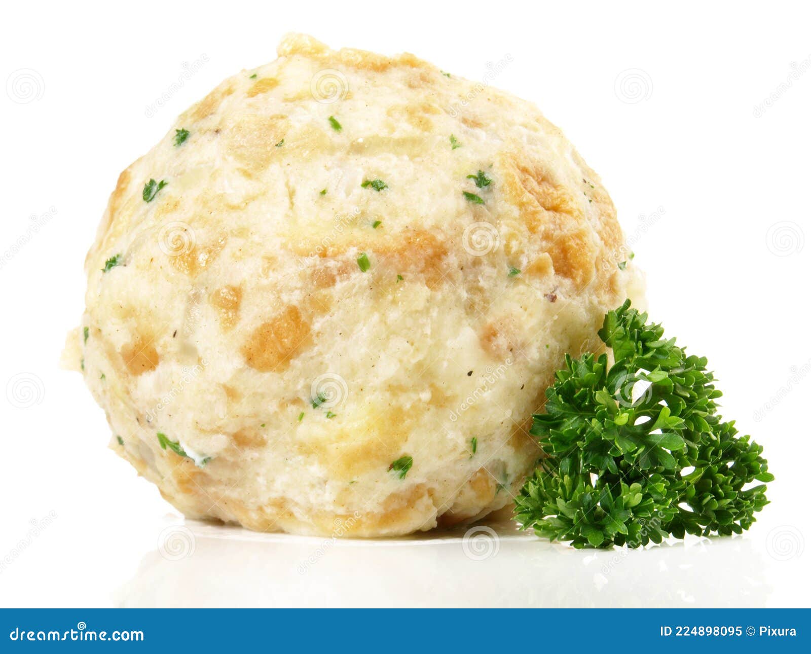 Bread Dumpling on White Background Isolated Stock Image Image of