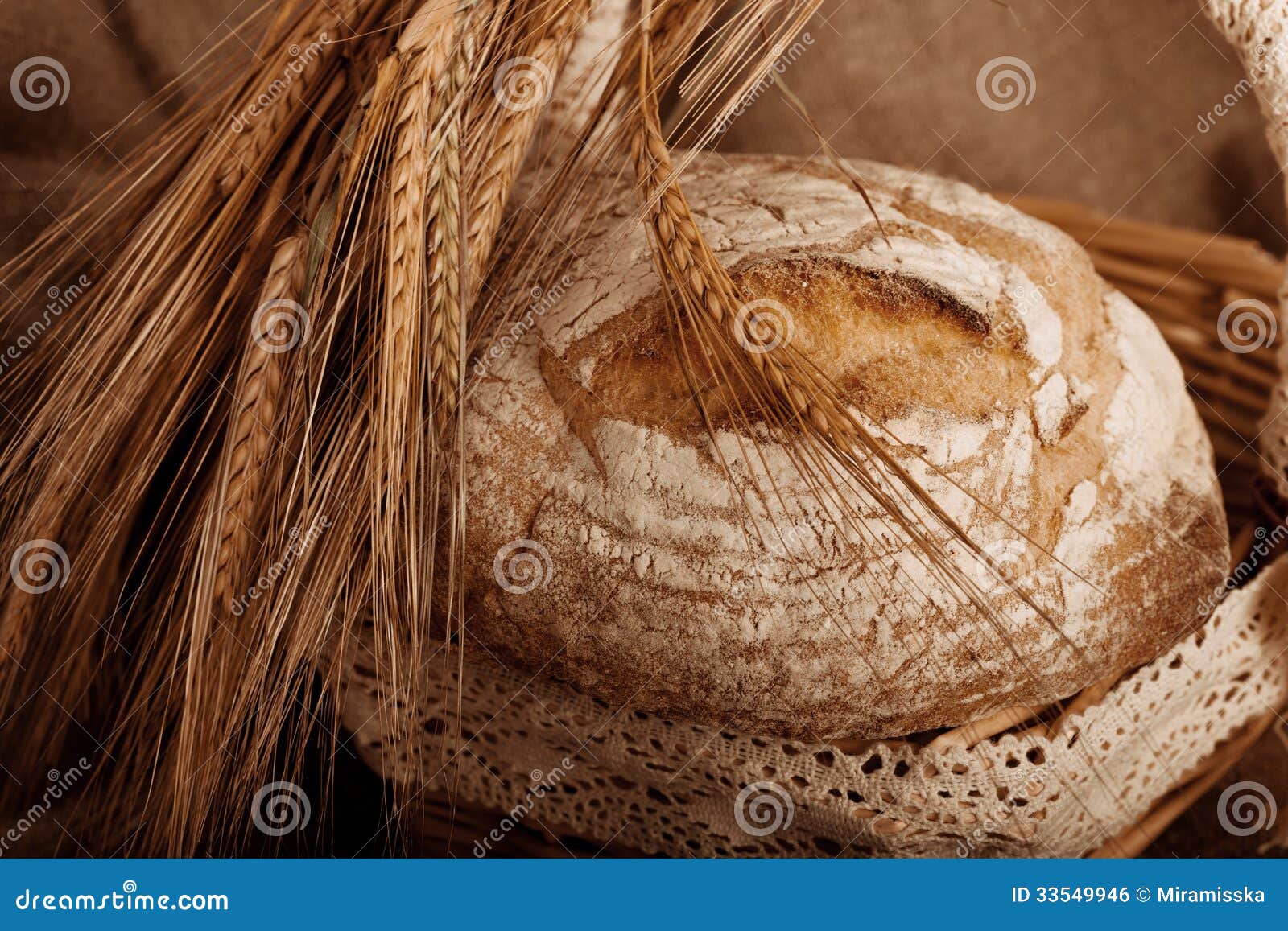 Bread with ears stock photo. Image of brown, beautiful 33549946