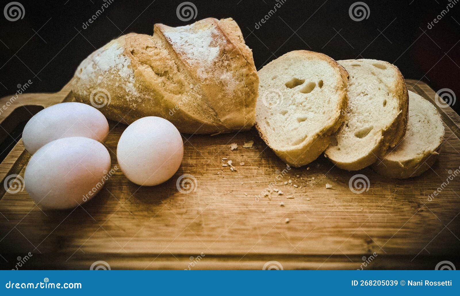 Bread and Eggs for Breakfast Stock Image - Image of cuisine, breakfast