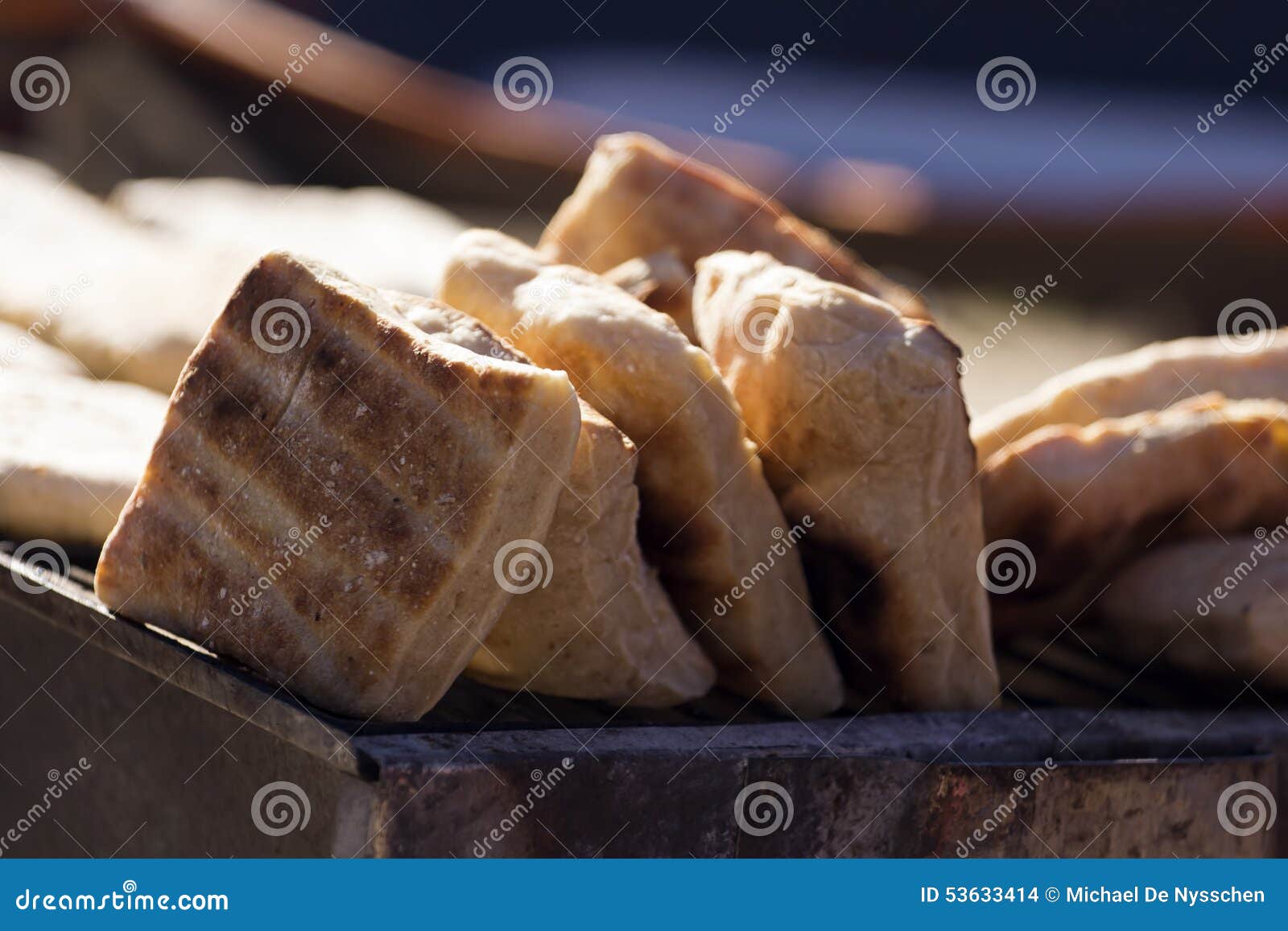 Bread fire grill stock photo. Image of squares, prepared 53633414
