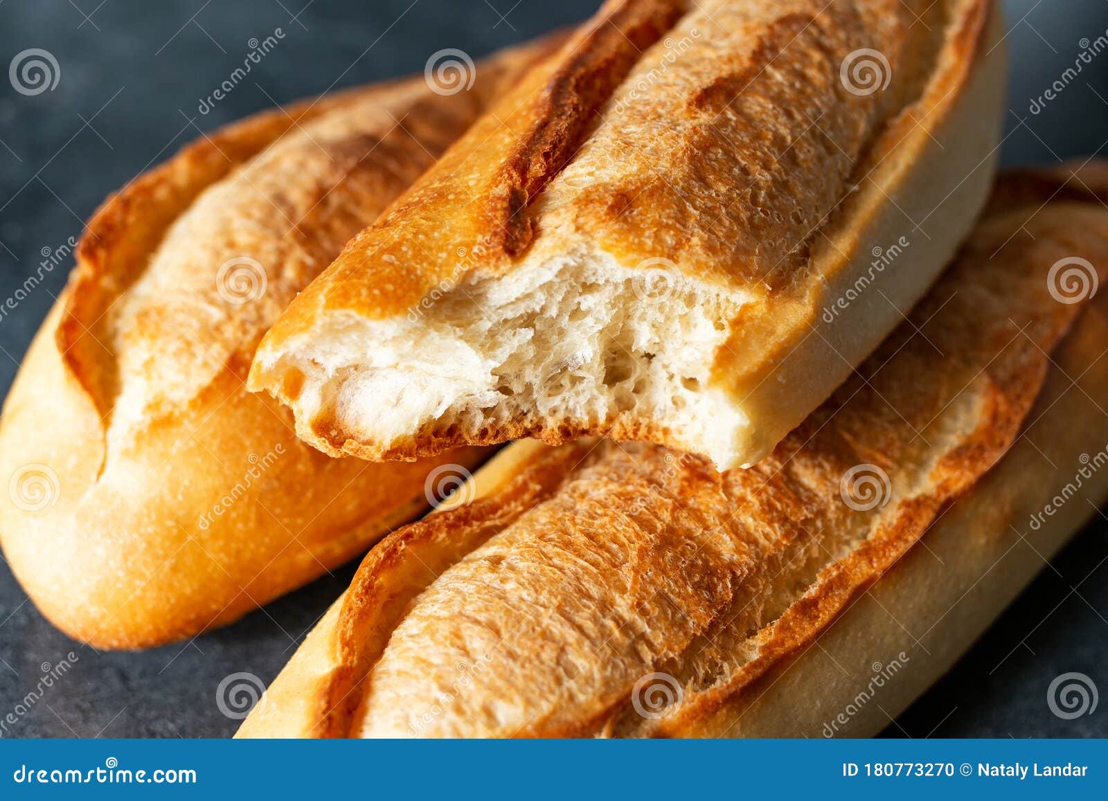 French Bread. French Baguettes. Stock Photo Image of healthy
