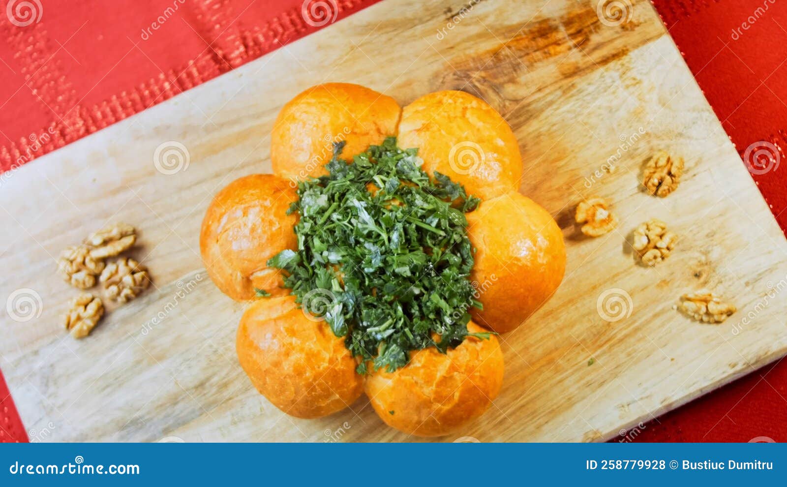 Bread with Greens and Garlic Stock Footage Video of parmesan, pastry