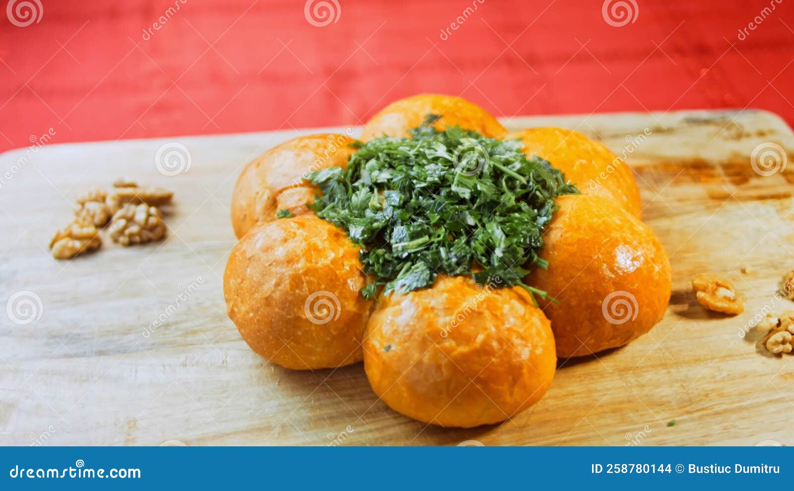 Bread with Greens and Garlic Stock Footage Video of baguette, meal