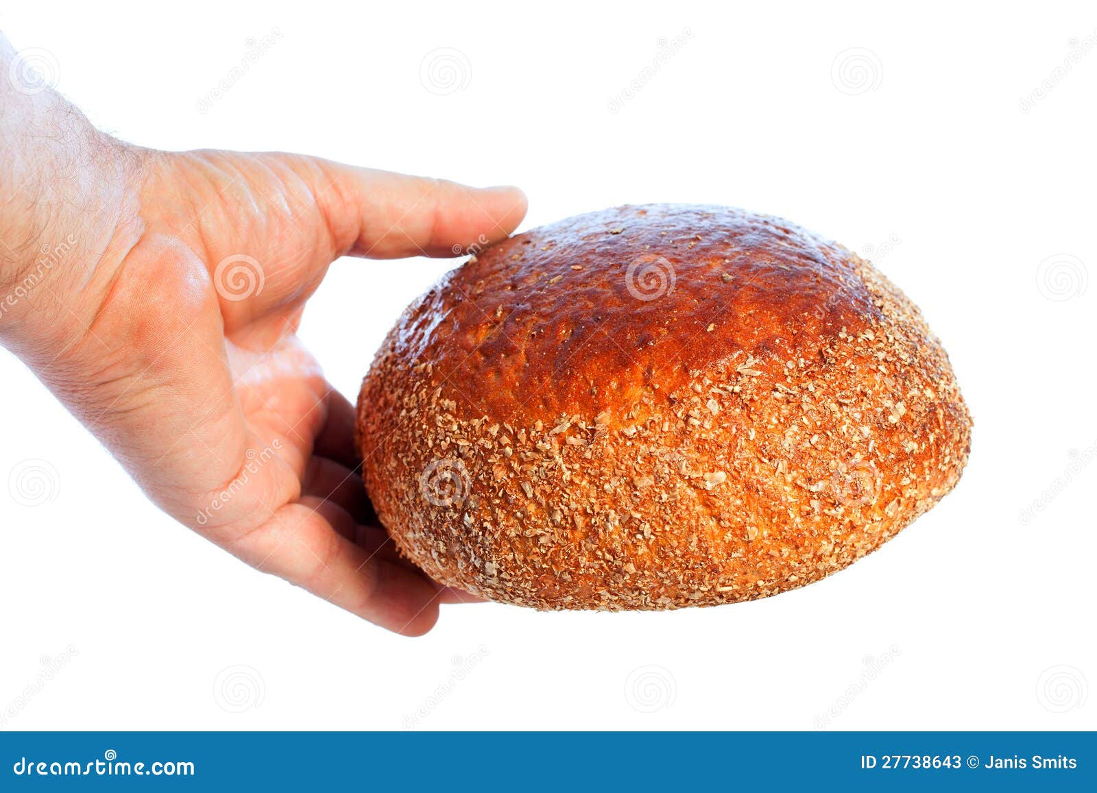 Bread and hand. stock image. Image of delicious, cooking 27738643