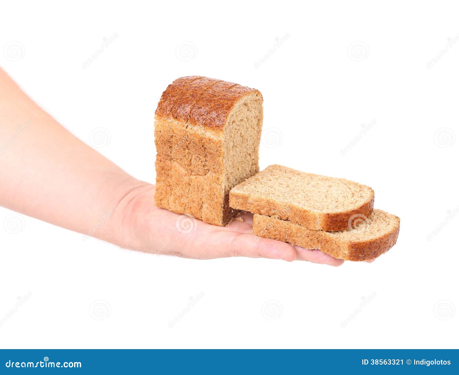 Bread in hand stock image. Image of bakery, breakfast 38563321