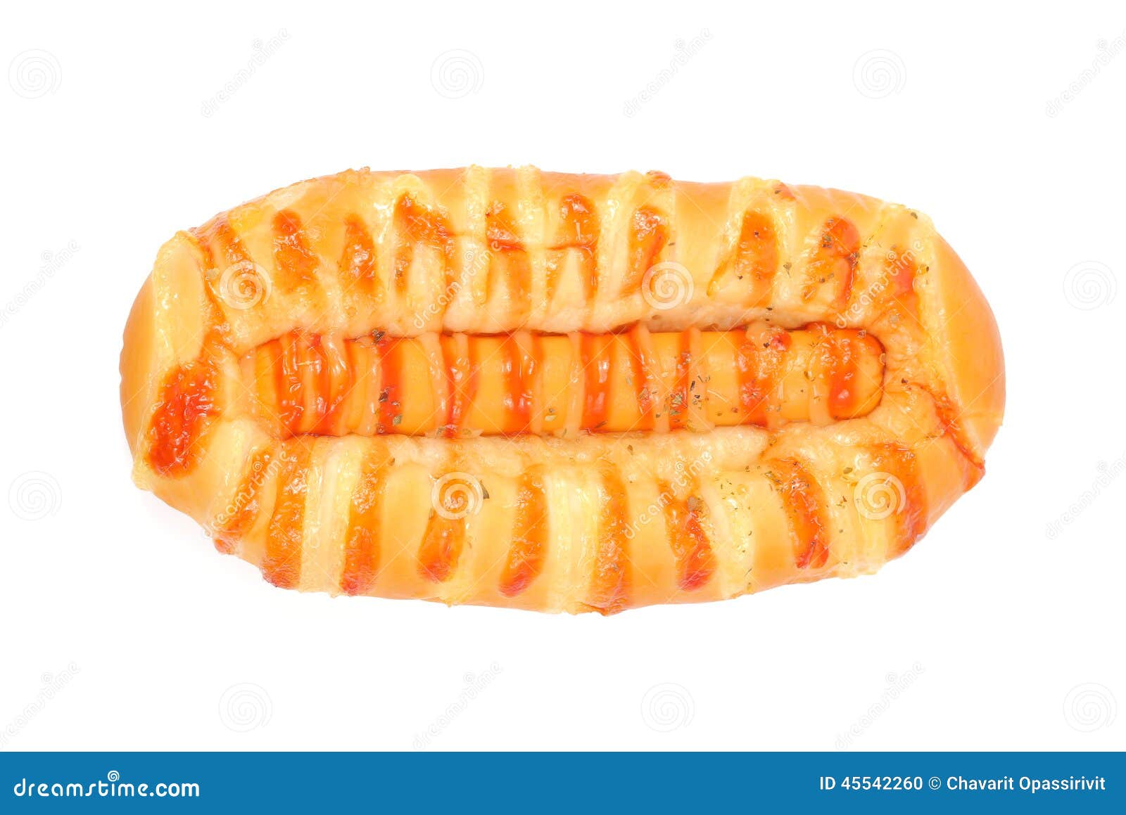 Bread hot dog sandwich stock photo. Image of hungry, frankfurter 45542260