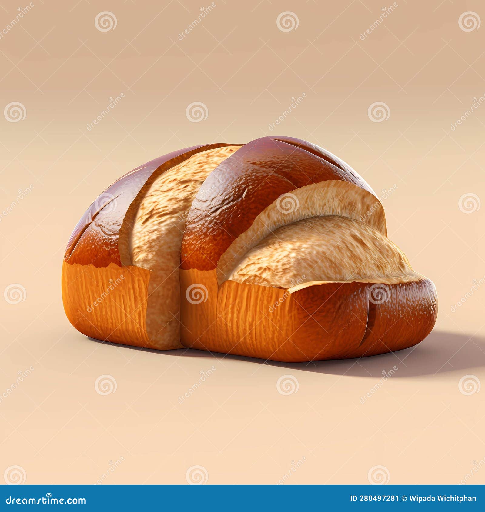 Bread Illustration, Realistic Bread, Bread Shop Stock Illustration