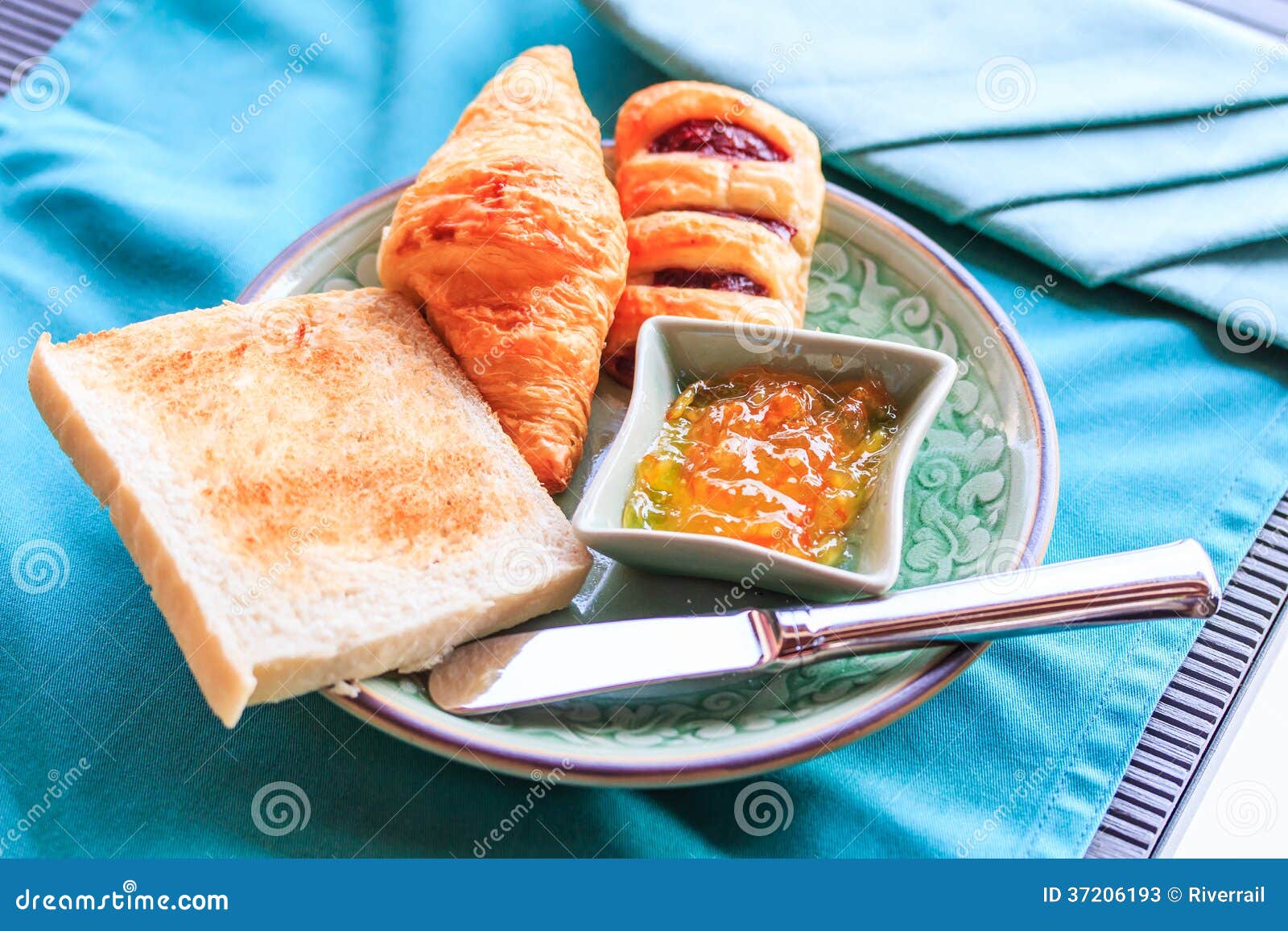 Bread and jam stock image. Image of meal, beverage, healthy 37206193