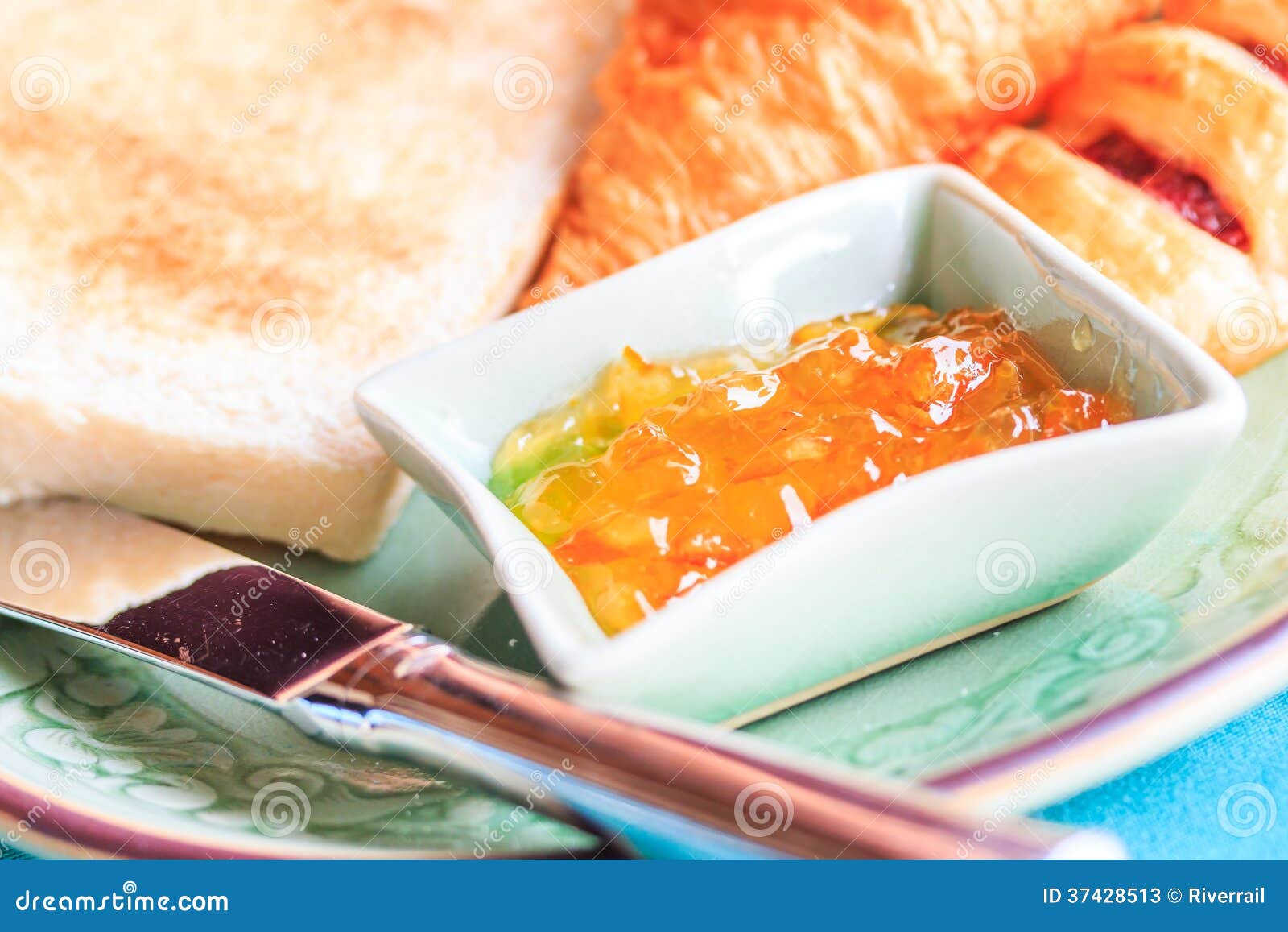 Bread and jam stock image. Image of froth, pastry, cuisine 37428513